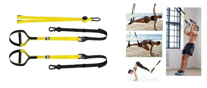 Sangles de suspension ou TRX pour exercices de fitness.