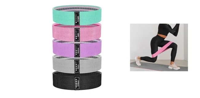 Mini-bandes élastiques ou Glute bands pour exercices ciblés du bas du corps.