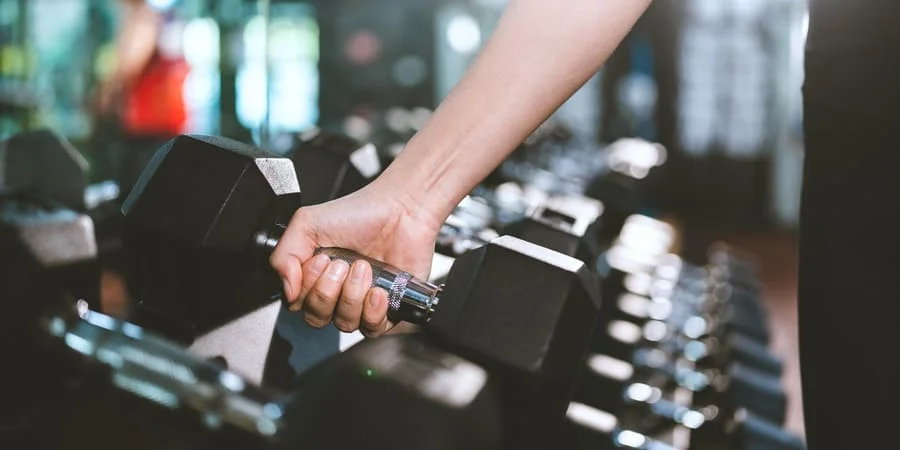 Haltères fitness et musculation.