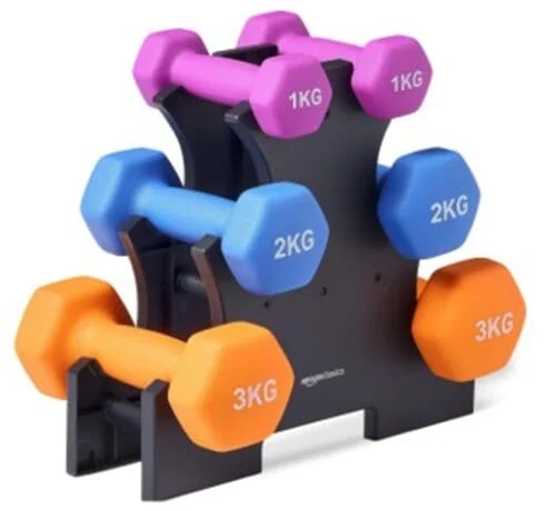 Mini haltères de fitness.