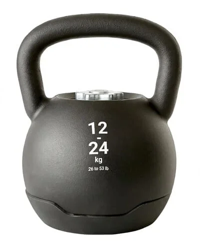 Kettlebell ajustable en fonte Domyos Decathlon.