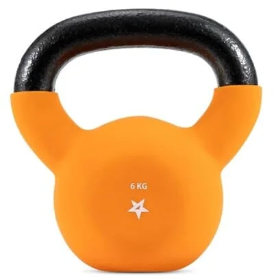 Kettlebell classique en fonte et néoprène.